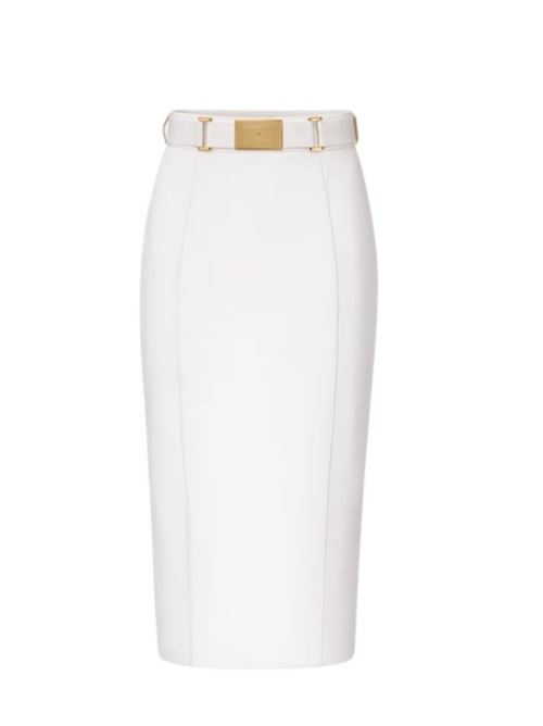 Skirt in bi-elastic technical fabric with belt ELISABETTA FRANCHI | GO15961E2.360